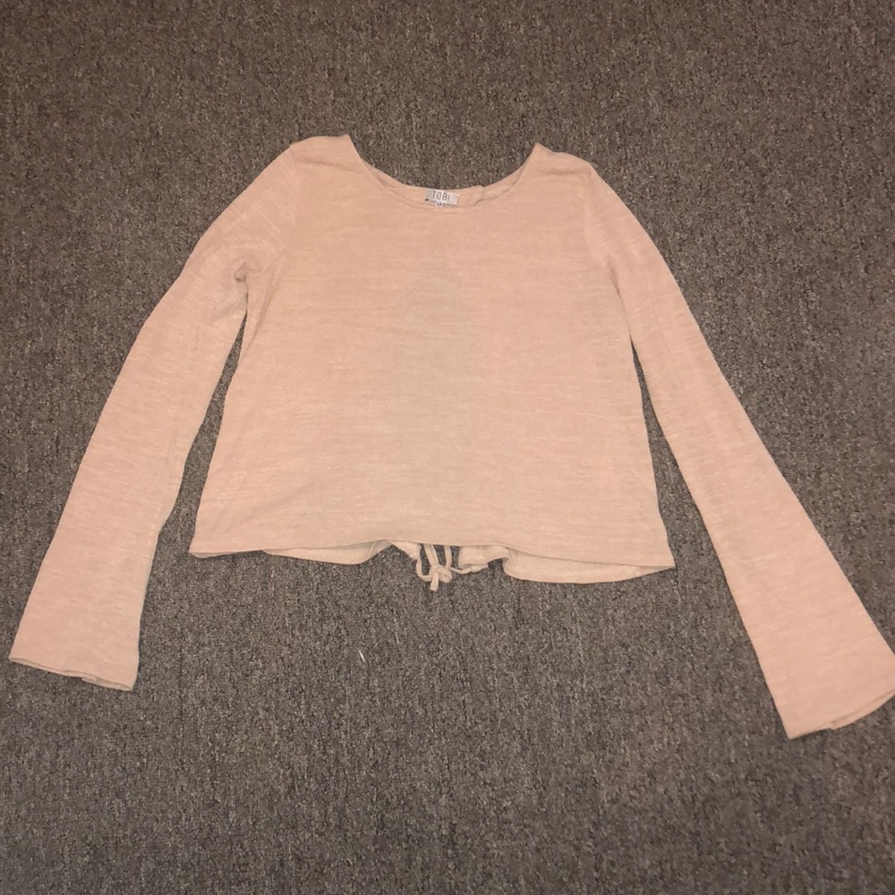 Tie in back fall long sleeve